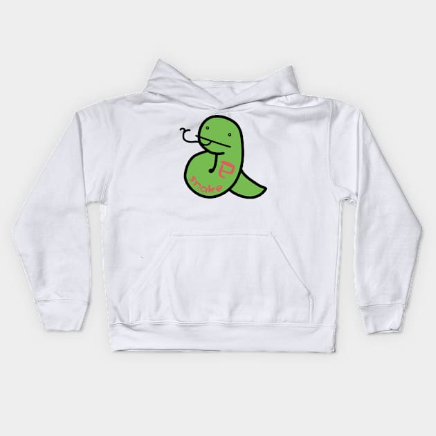 Chinese Zodiac Snake Doodle Art Kids Hoodie by Takeda_Art